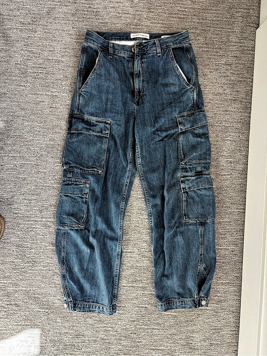 Denim Forum Other - Denim Forum The '90s Millie Hi-Rise Cargo Jean Blue size 27